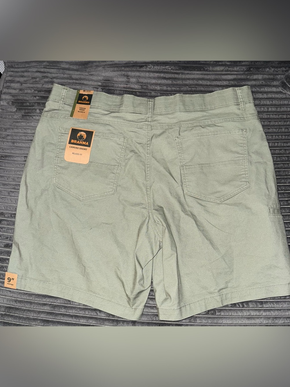 Brahma Mens Shorts Ripstop Green Relaxed Fit Men's Size 40 Rugged Outdoor